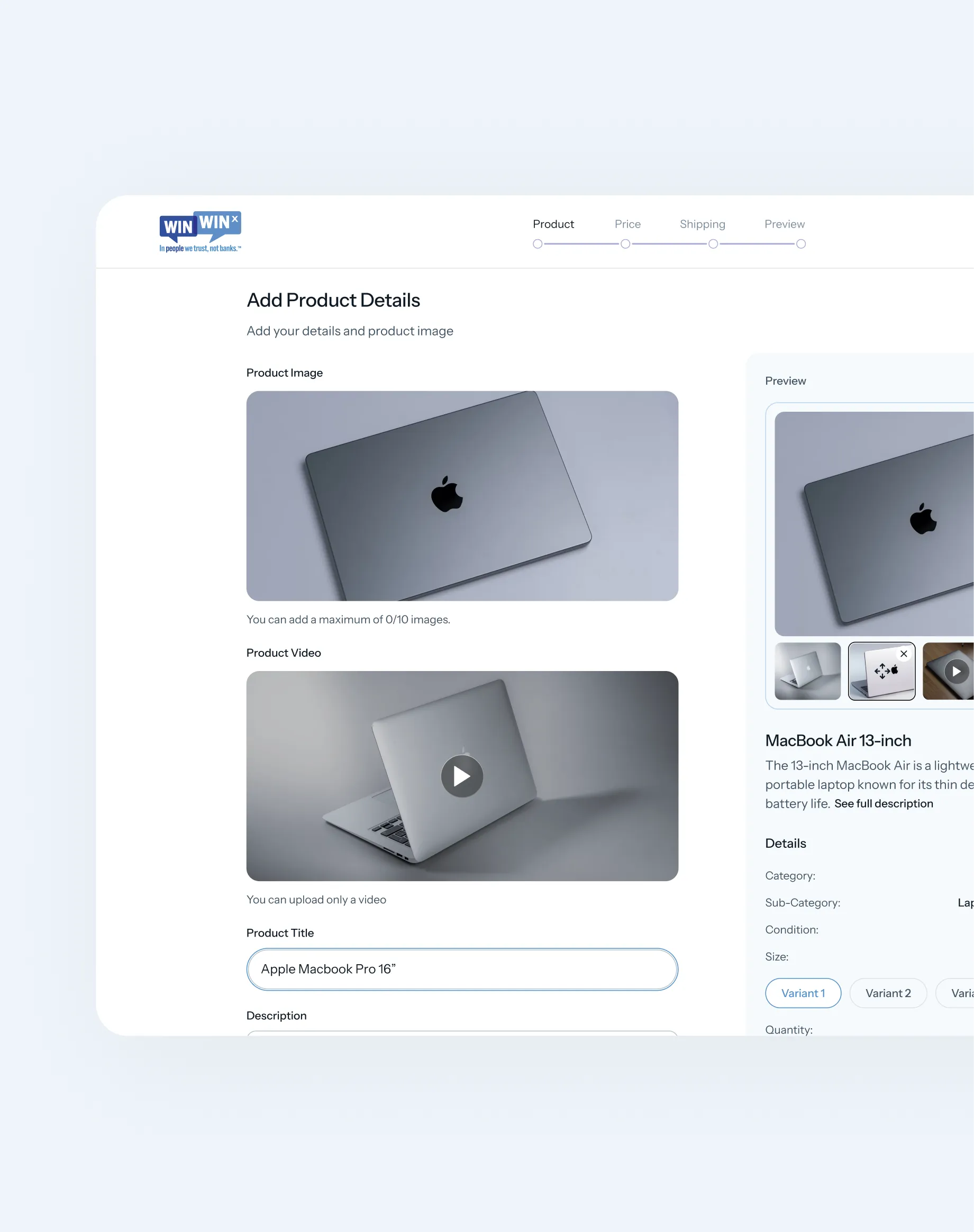 winwinx add product page by ofspace