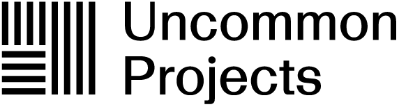 Uncommon Projects brand logo with stylized vertical and horizontal bars.
