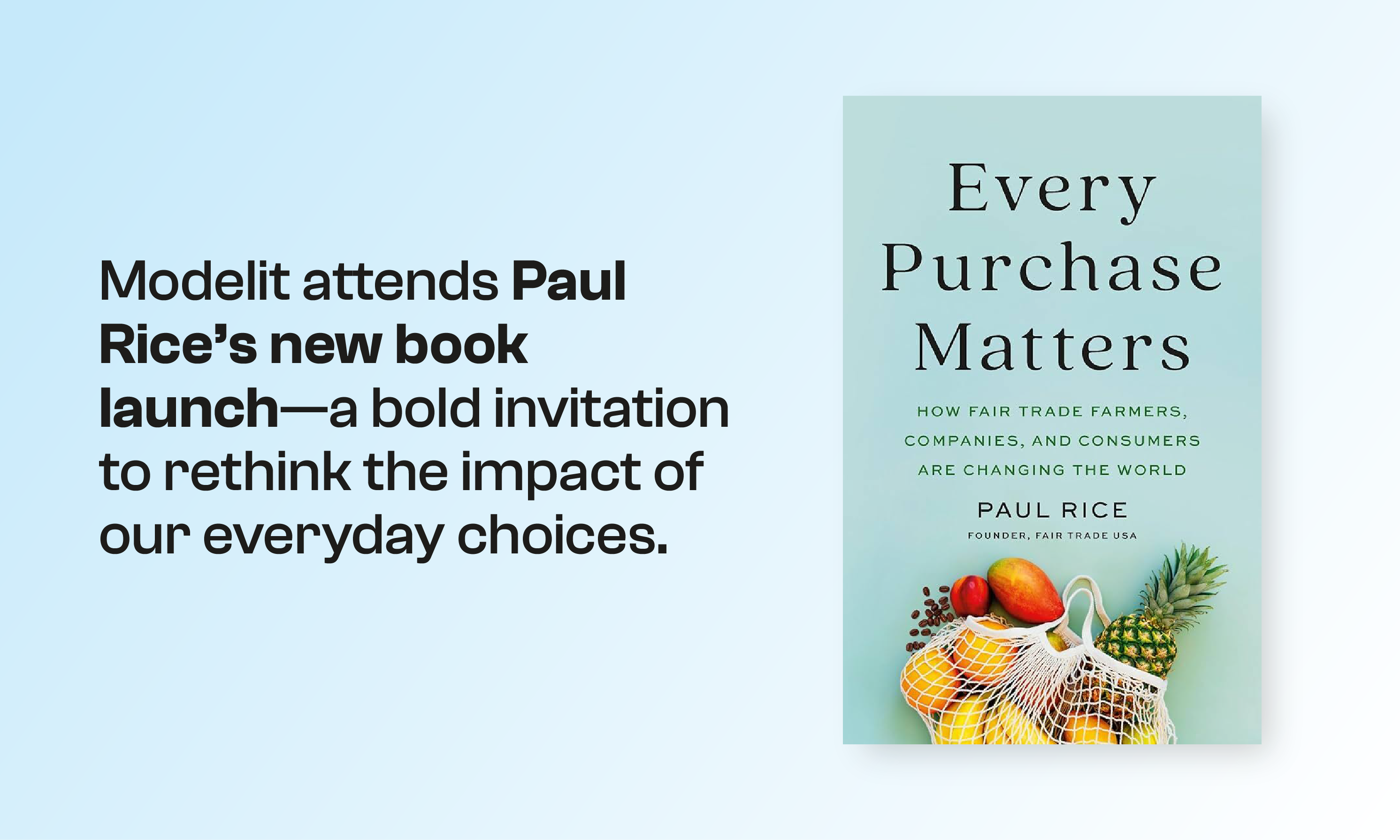 Attending the Every Purchase Matters book launch with Paul Rice