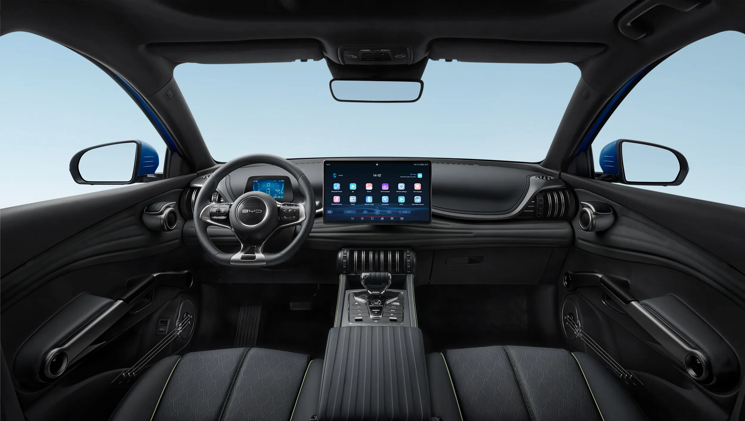 BYD ATTO 3, Innenansicht, das Cockpit, Mittelkonsole