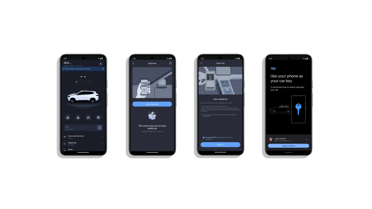 BYD SEAL U, Fahrend mit Rad am Dach durch Stadt