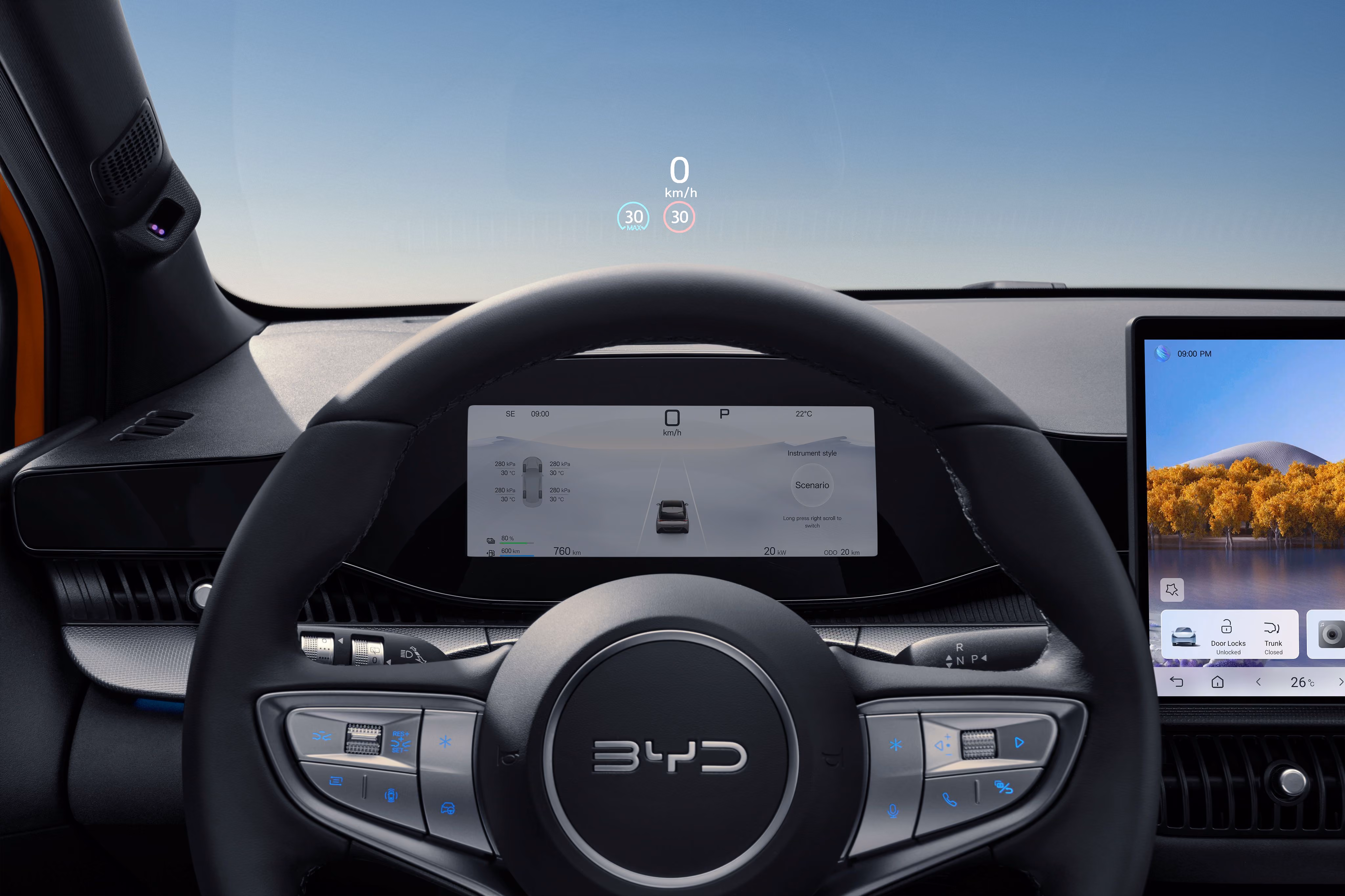 BYD DOLPHIN G DM-i, Innenansicht, Cockpit