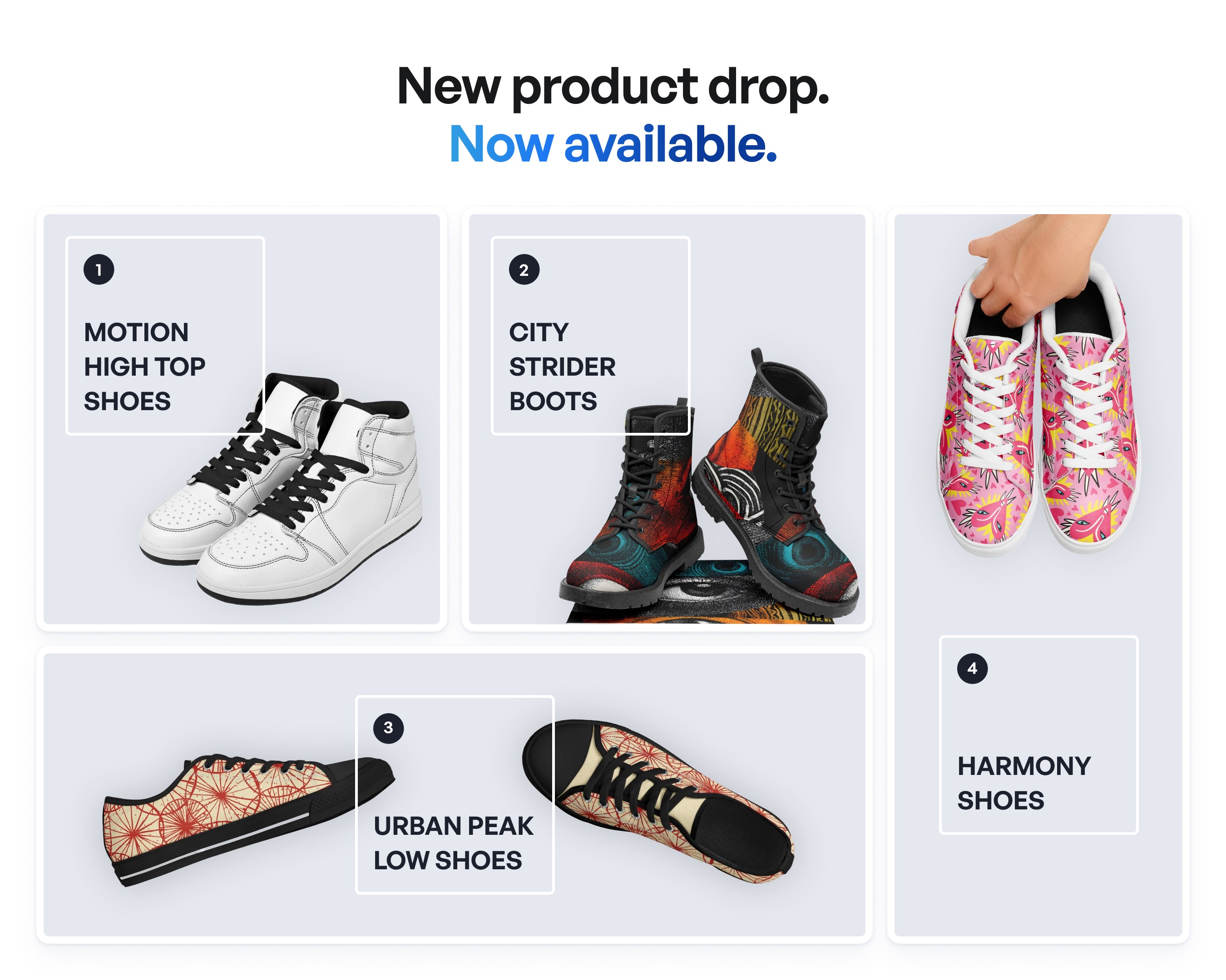 Four New Shoe Styles Land in the Creator: Sneakers, High-Tops & Boots
