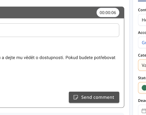 Timed comment activity