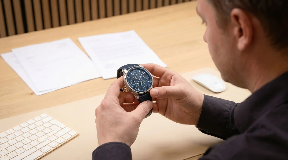 Klant plant afspraak in bij Vandaag Verpanden voor waardebepaling Code 11.59 horloge