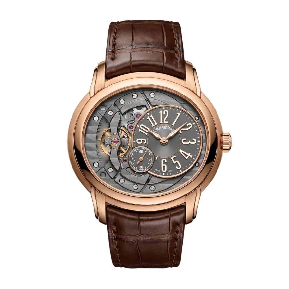 Luxe Audemars Piguet Millenary horloge met ovale kast en open wijzerplaat
