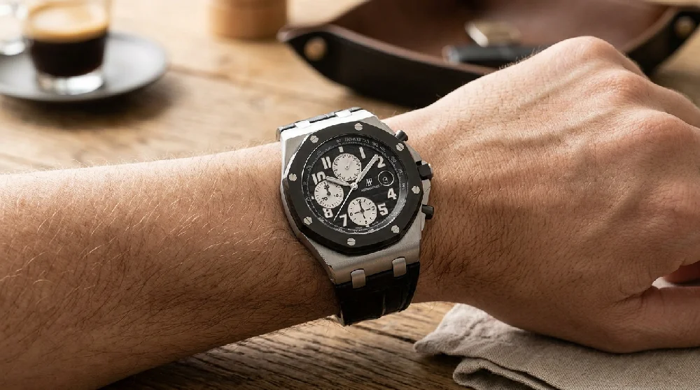 Luxe Audemars Piguet Royal Oak Offshore horloge veilig in kluis