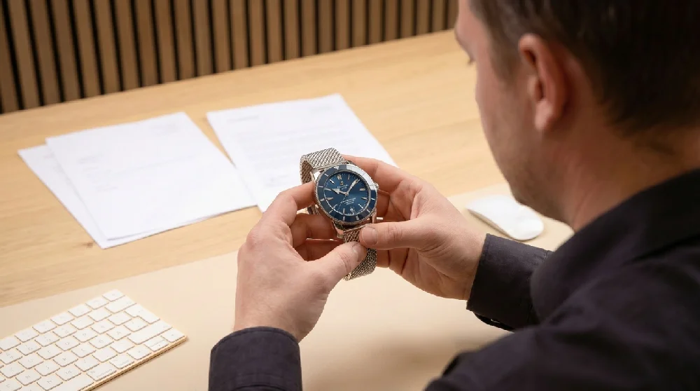 Vrouw plant afspraak in bij Vandaag Verpanden voor horloge taxatie