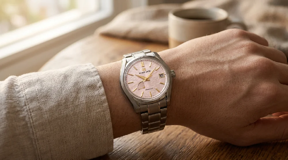 Grand Seiko horloge veilig opgeborgen in een kluis.
