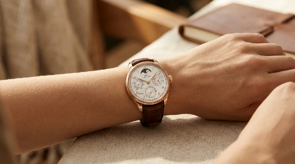 Horlogekluis met IWC horloge. Veilige opslag en bewaring van luxe horloge.