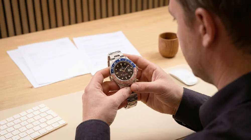 Expert van Vandaag Verpanden taxeert een Rolex horloge