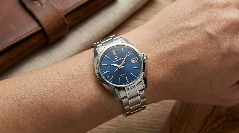 Beveiligde kluis met diverse luxe horloges, waaronder Grand Seiko