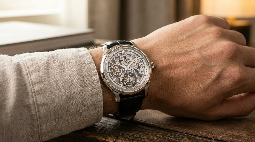Beveiligde kluis met opgeslagen luxe horloges