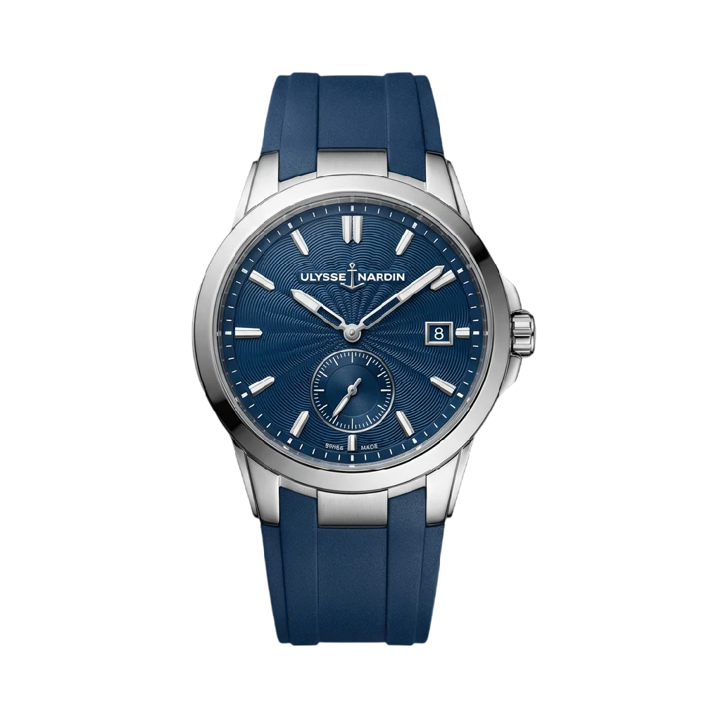 Ulysse Nardin Marine horloge met blauwe wijzerplaat en stalen band