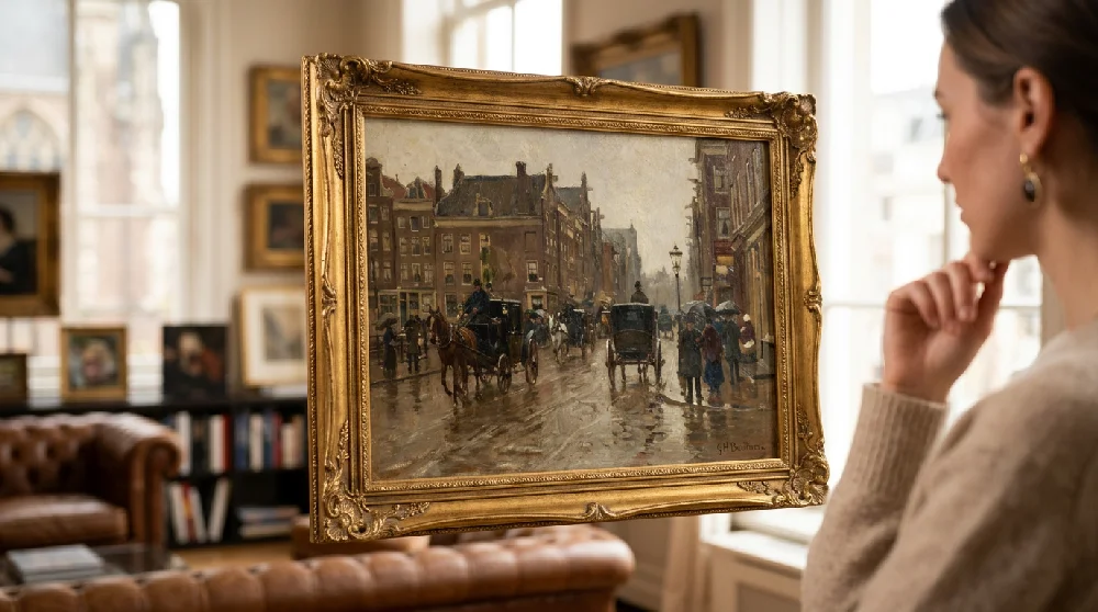 Beveiligde kluis met George Hendrik Breitner horloges erin.
