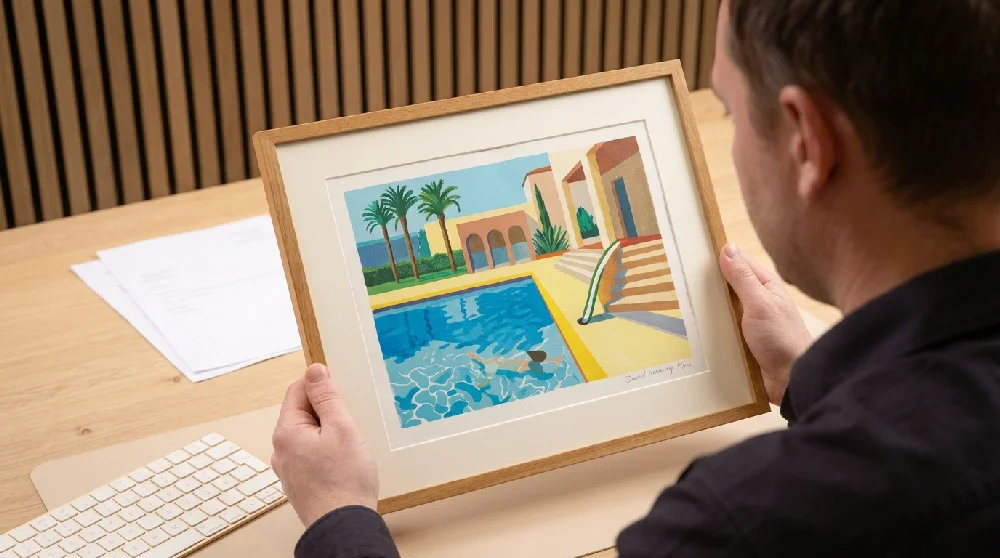 Luxe gouden herenhorloge op een houten ondergrond
