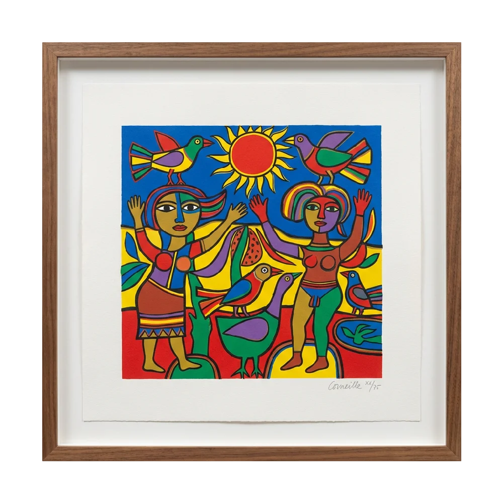 Corneille Lithografie & Zeefdruk kunstwerk in lijst