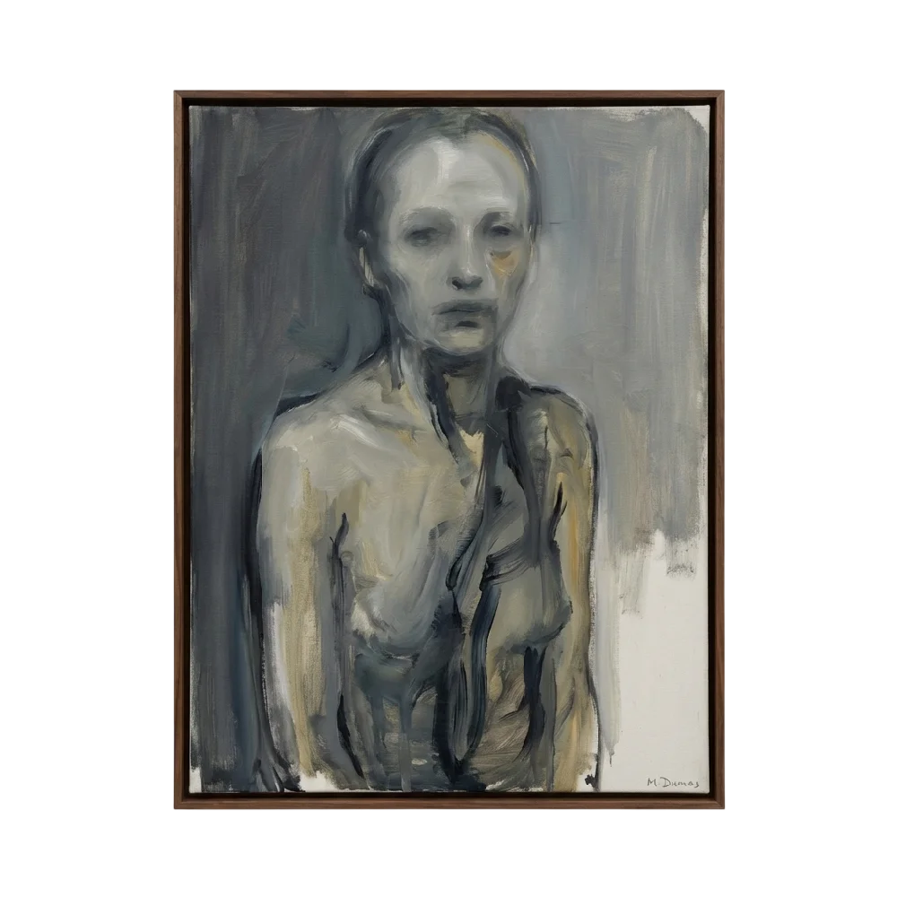 Marlene Dumas Olieverf & Gouache, detail van een kunstwerk