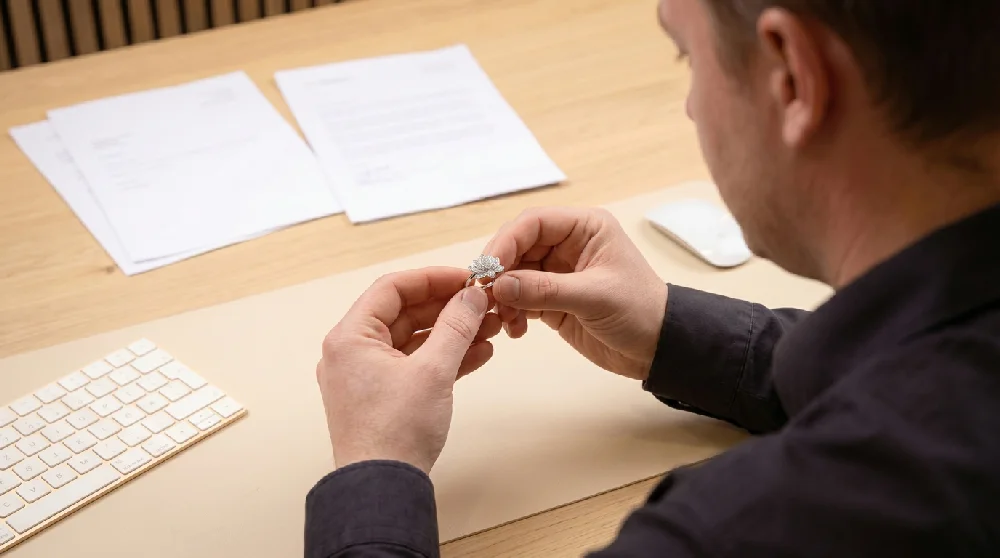 Taxateur beoordeelt De Beers Enchanted Lotus sieraad