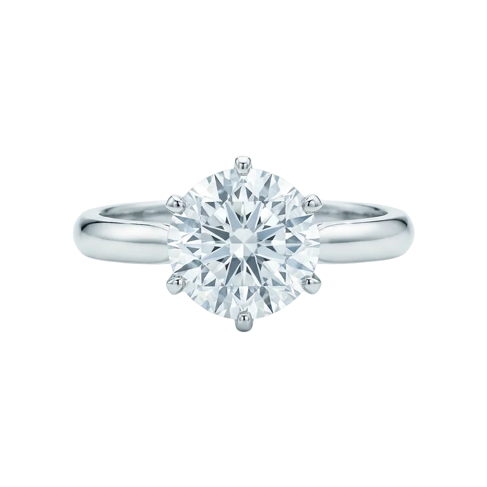Een schitterende Tiffany & Co. Tiffany Setting Solitaire ring met diamant