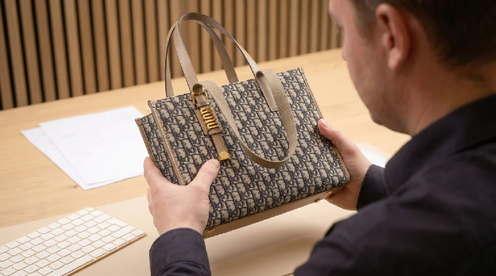 Professionele taxateur beoordeelt kwaliteit Dior Book Tote in pandhuis