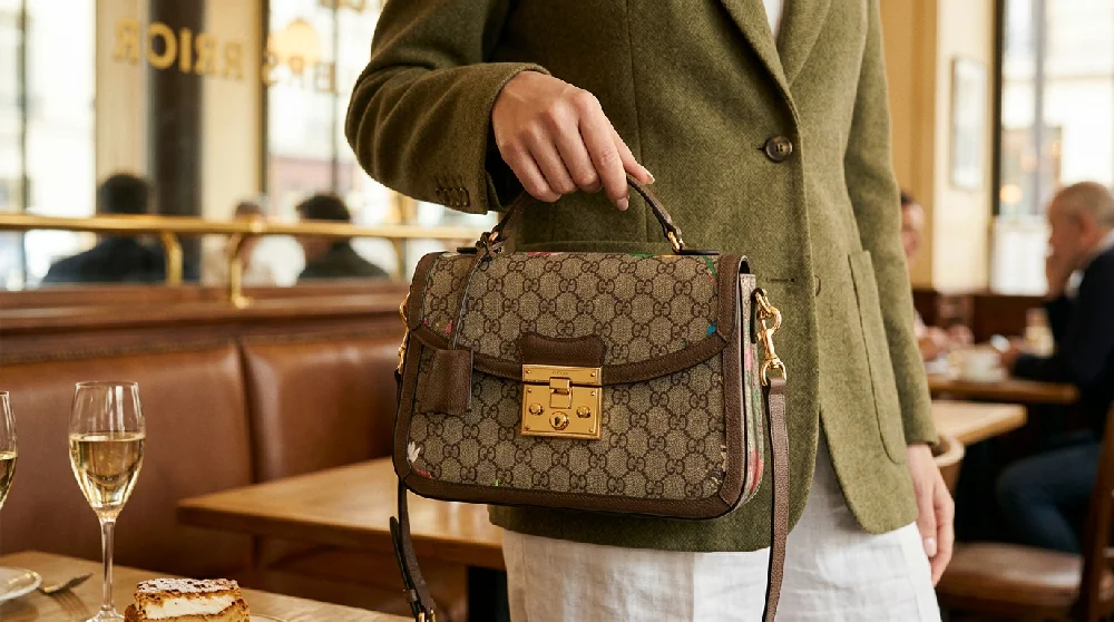 Een luxe Gucci Attache Large tas, veilig opgeslagen