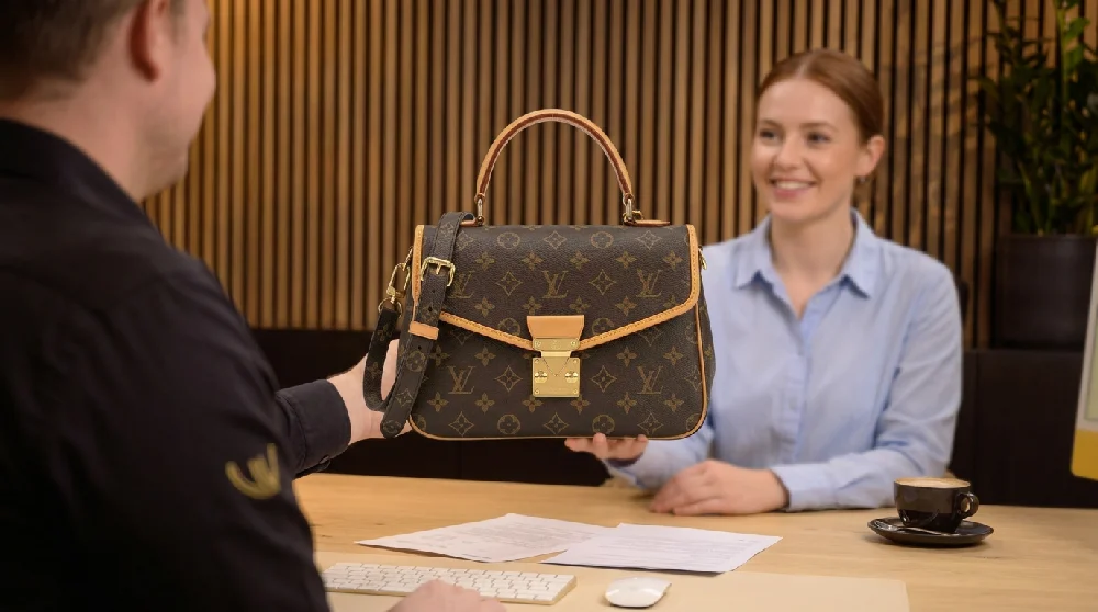 Vrouw vult online formulier in voor Dauphine MM taxatie