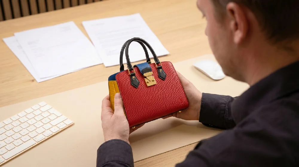 Vrouw geeft Louis Vuitton Alma PM tas af bij Vandaag Verpanden