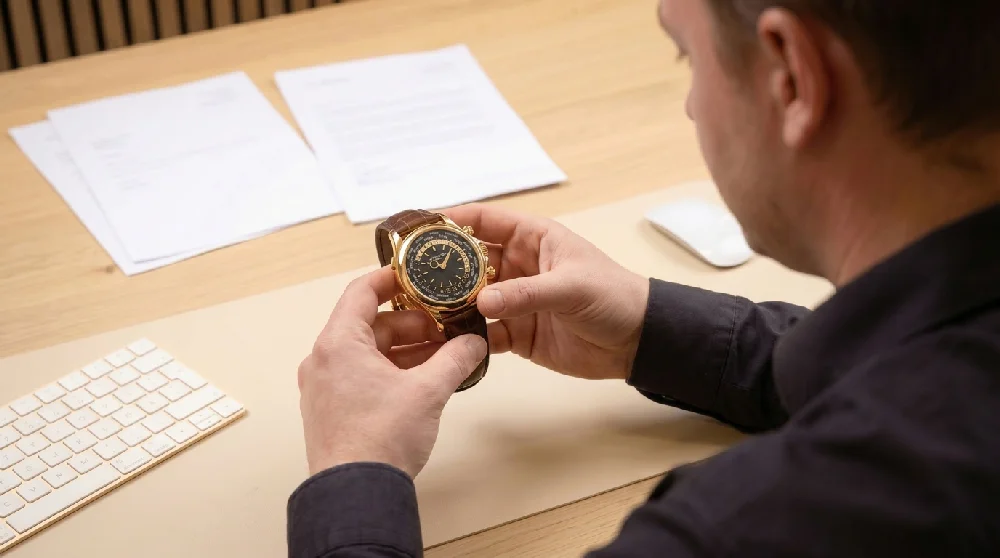 Taxatie van Patek Philippe World Time op locatie