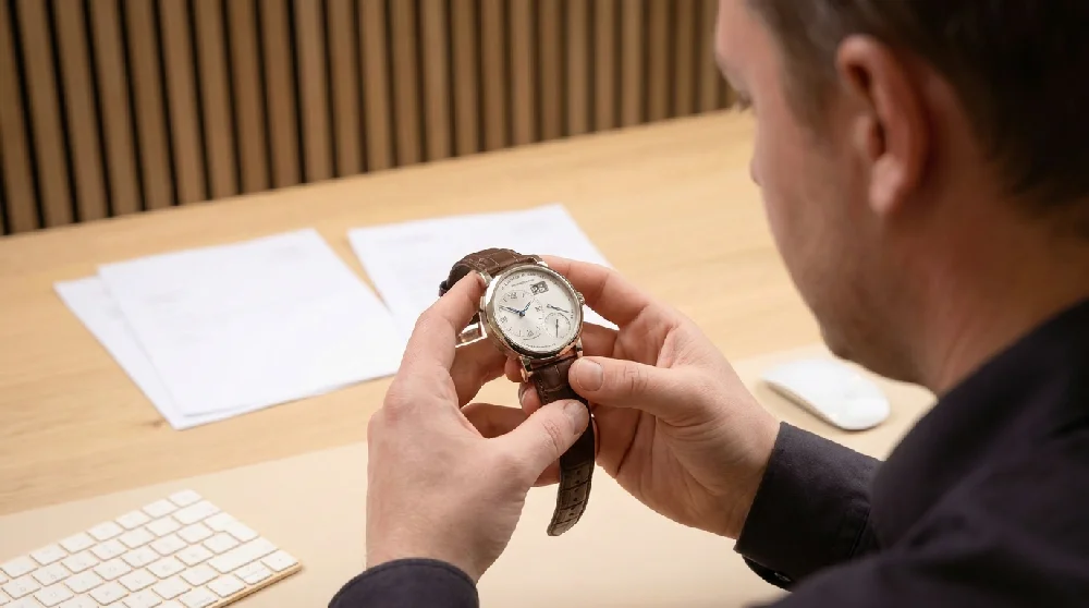 Taxatie van een exclusief A. Lange & Söhne horloge op locatie