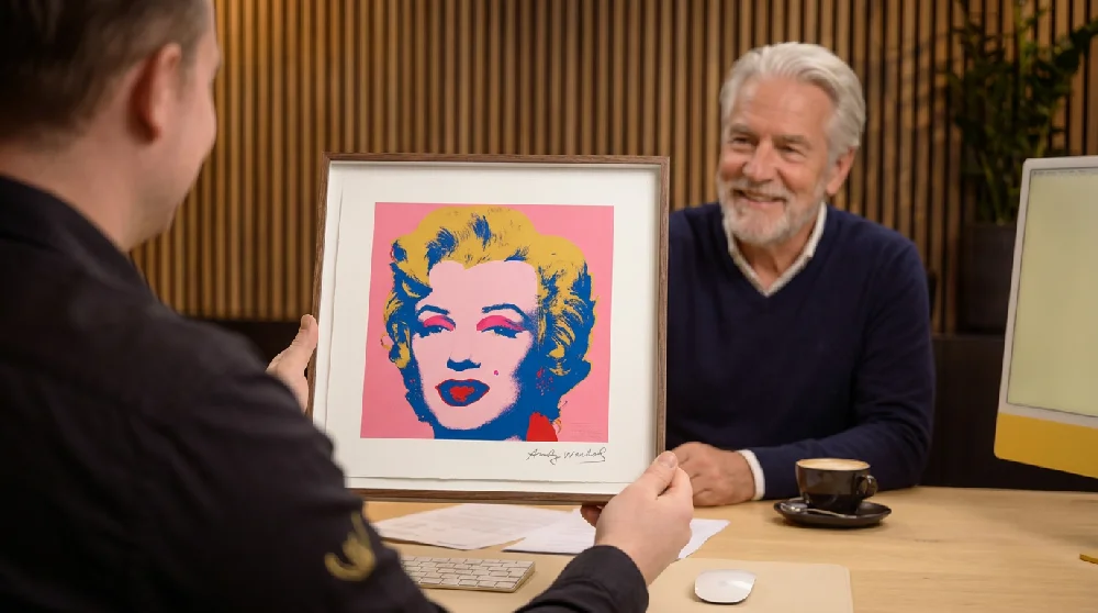Online formulier invullen voor verkoop Andy Warhol kunstwerk