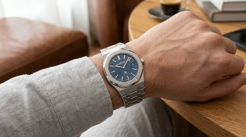 Audemars Piguet Royal Oak veilig opgeborgen in een kluis