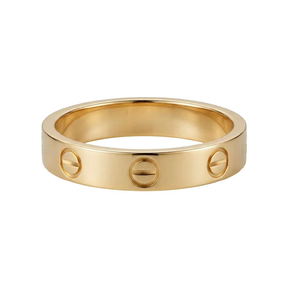 Cartier Love armband van goud op een neutrale achtergrond