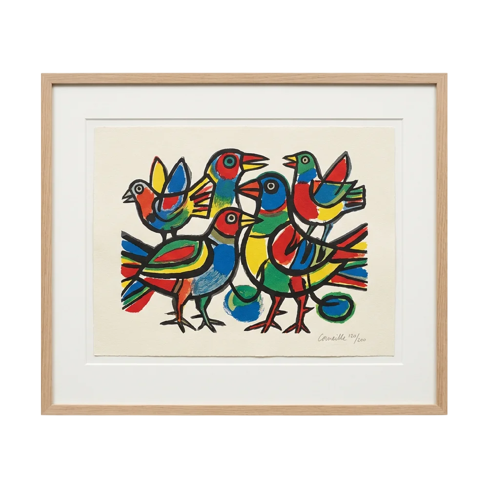 Corneille lithografie op kwaliteitspapier met felle kleuren