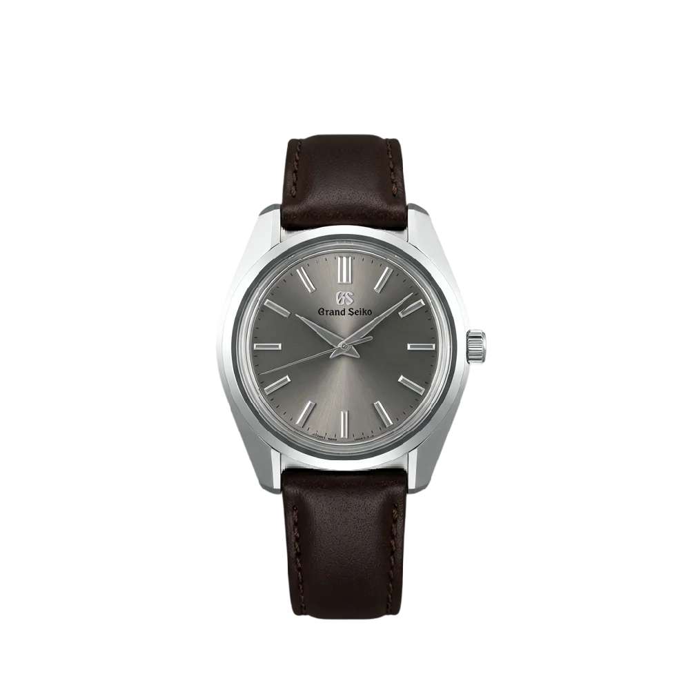 Grand Seiko Heritage horloge in roestvrij staal op een witte achtergrond