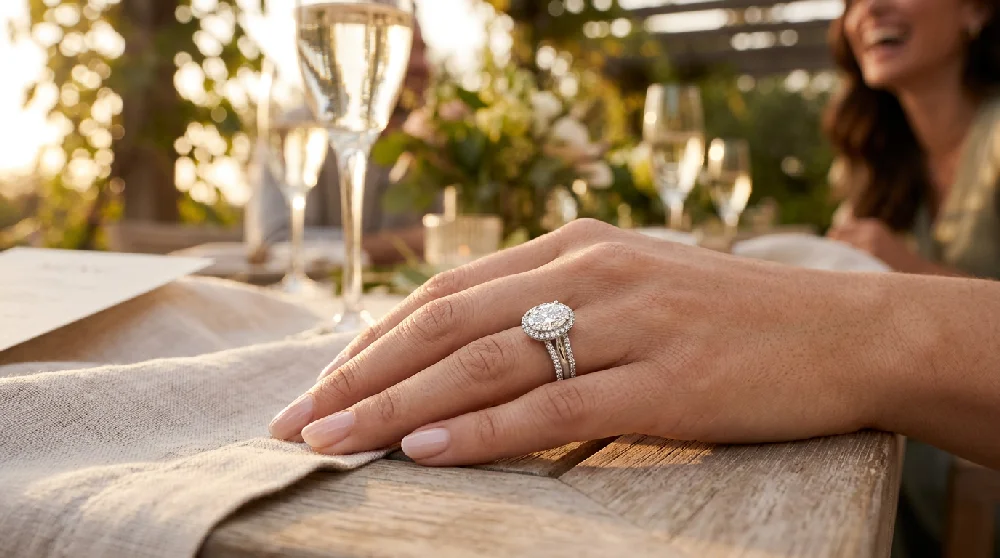 Harry Winston Ultimate Bridal verlovingsring veilig opgeborgen voor verpanding