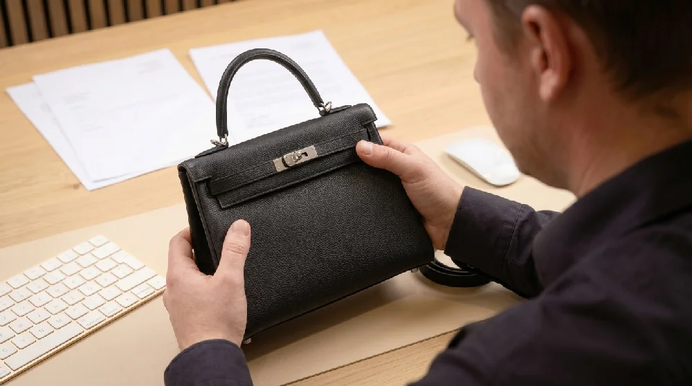Taxatie van een Hermès Kelly tas op locatie