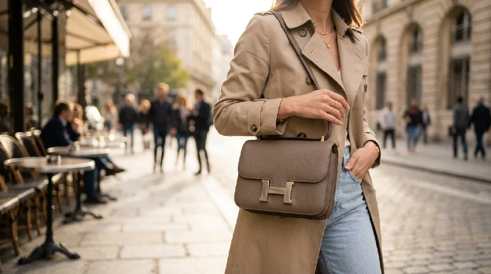 Hermès Roulis 23 veilig opgeborgen in een luxe opslag