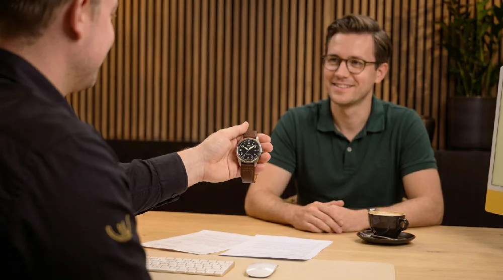 Formulier invullen voor online taxatie van IWC horloge