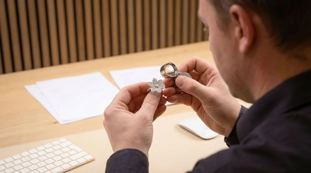 Taxatie van luxe sieraden door expert