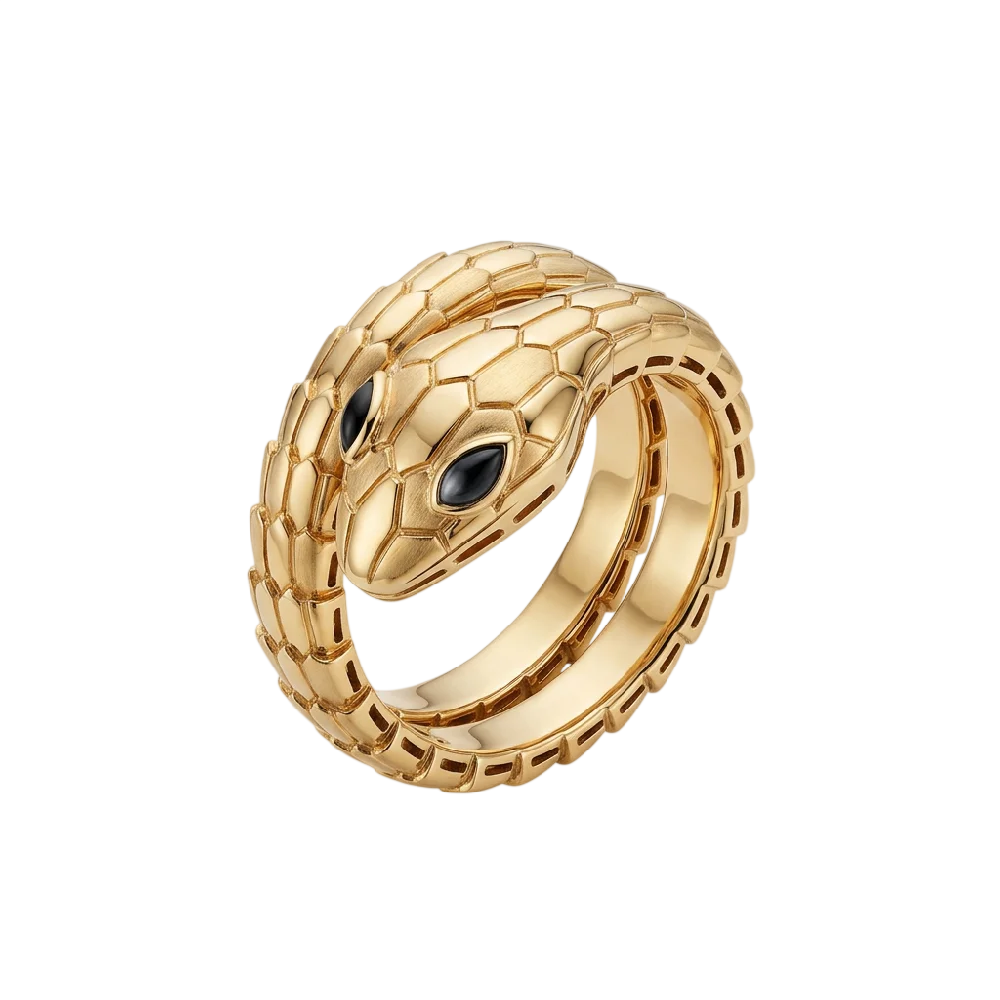 Bvlgari Serpenti Viper ring van goud en diamanten