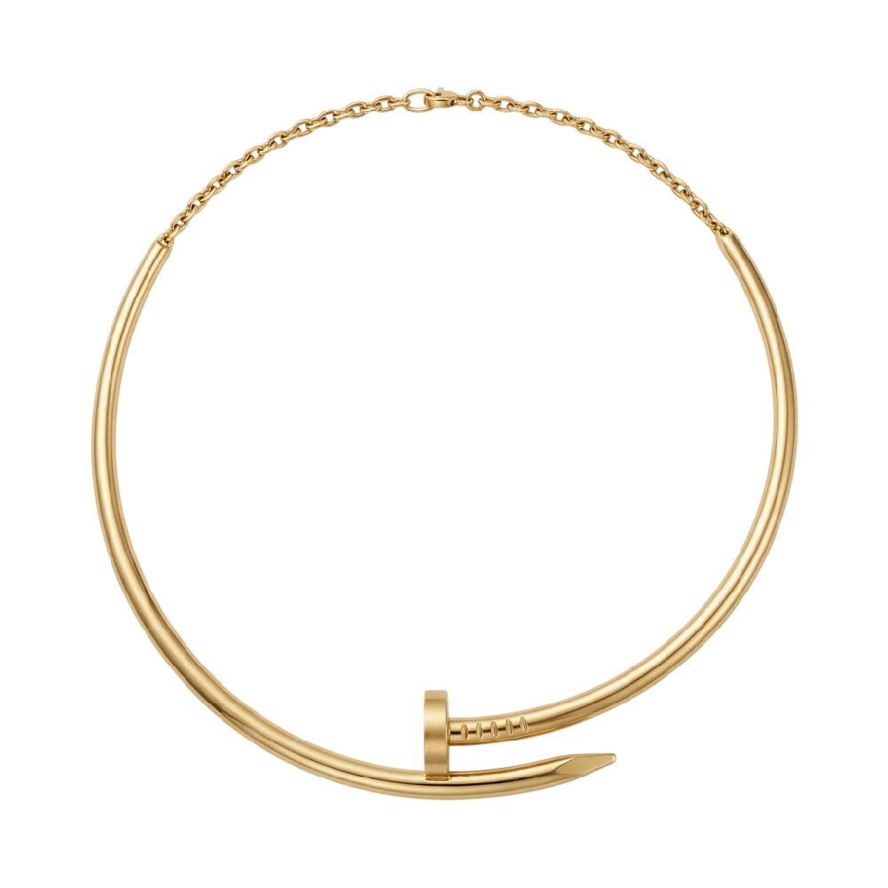 Close-up van een Cartier Love armband van geelgoud met diamanten