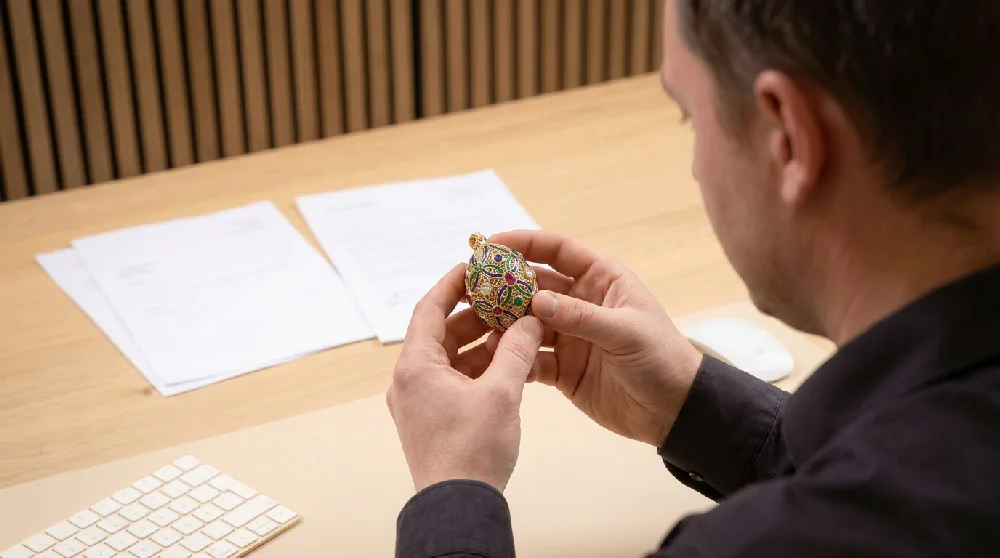 Expert taxeert een Fabergé Egg Fantasy sieraad