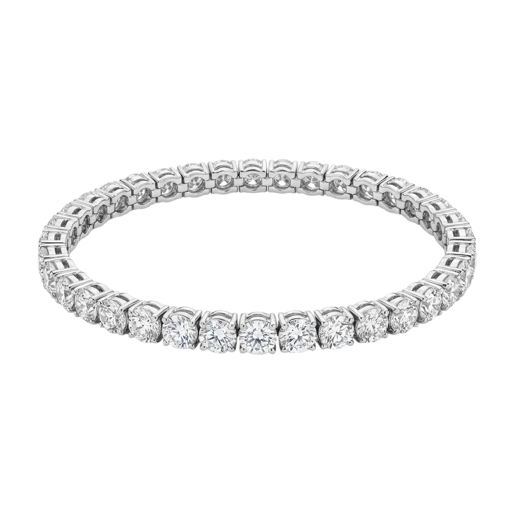 Harry Winston Avenue horloge met diamanten op een donkere achtergrond.