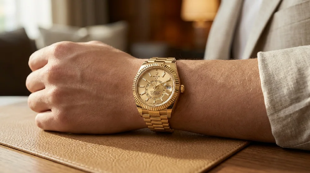 Rolex Sky-Dweller horloge veilig opgeborgen voor verpanding
