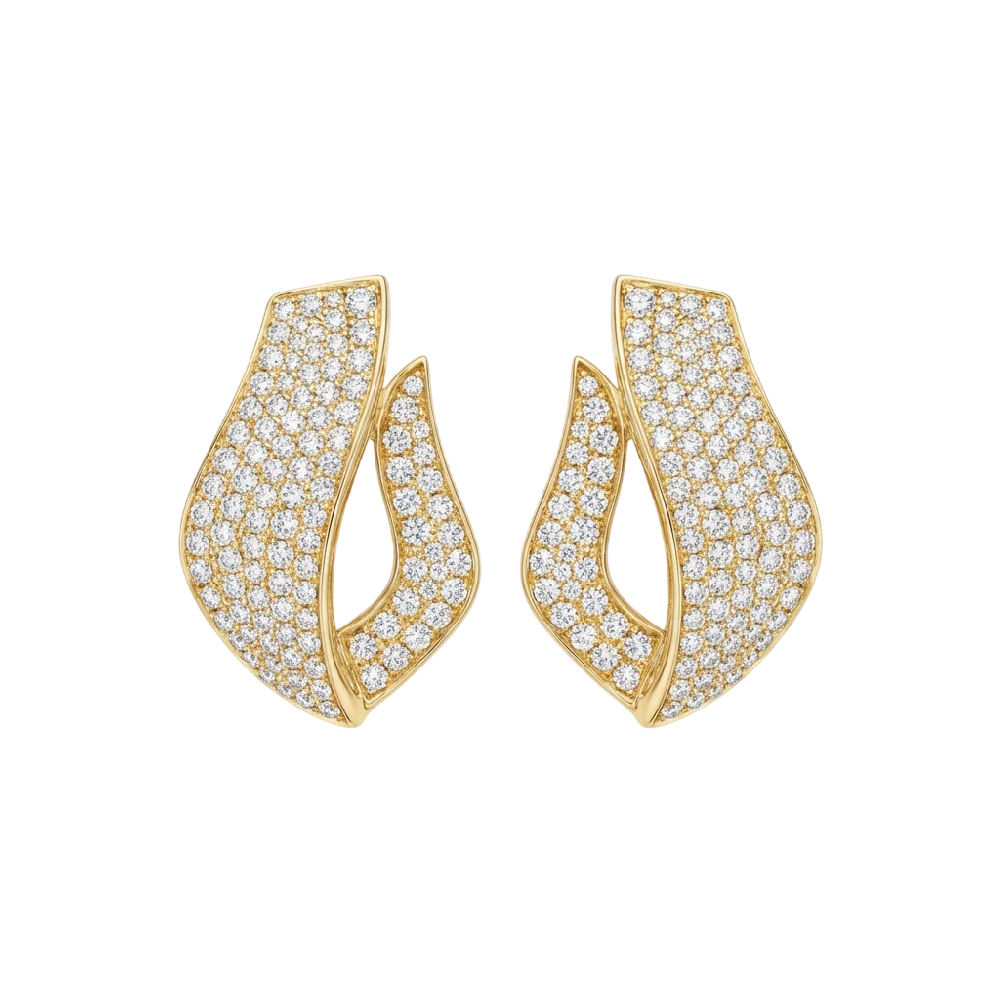 Exclusief goud Harry Winston HW Logo sieraad op neutrale achtergrond