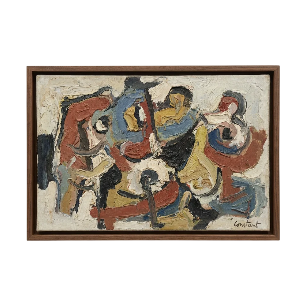 Kunstwerk van Constant Nieuwenhuys op een heldere achtergrond