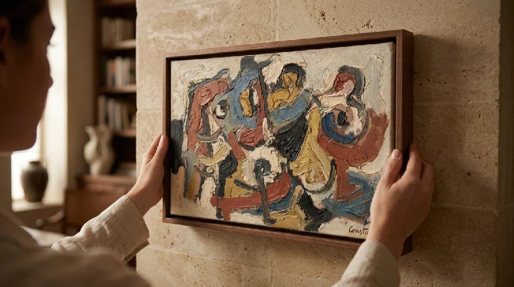 Veilig opgeborgen kunstwerk van Constant Nieuwenhuys