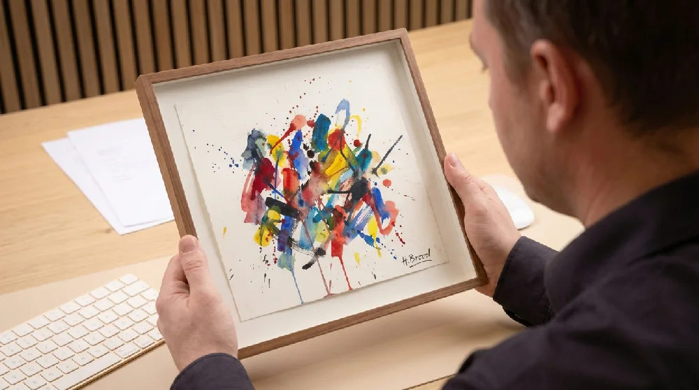 Beoordeling van een Herman Brood schilderij op locatie