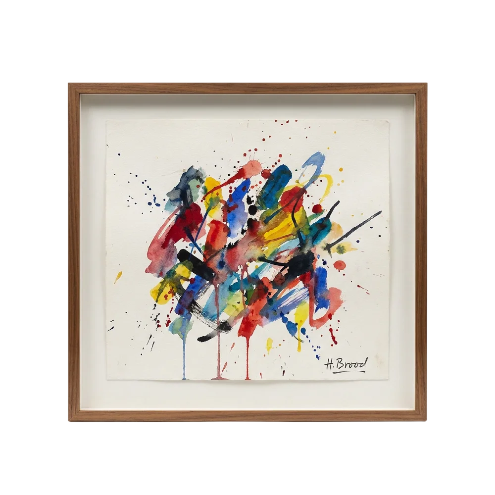 Kunstwerk van Herman Brood op een schildersezel